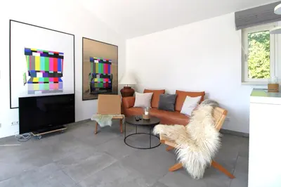 TV/Unterhaltungsangebot in der Unterkunft Bungalow Schifferberg Lodge