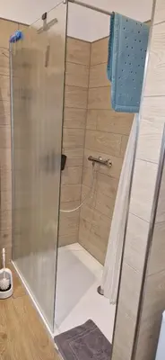 Ein Badezimmer in der Unterkunft Min Lütt