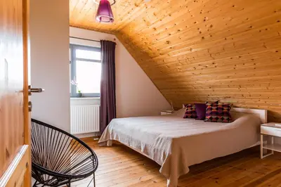 Ein Bett oder Betten in einem Zimmer der Unterkunft An der Weide