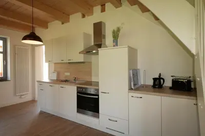 Küche/Küchenzeile in der Unterkunft Wohnung-Salzaster