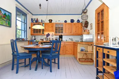 Küche/Küchenzeile in der Unterkunft Ferienhaus Strandrose