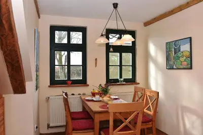 Ein Sitzbereich in der Unterkunft Haus Reuter 