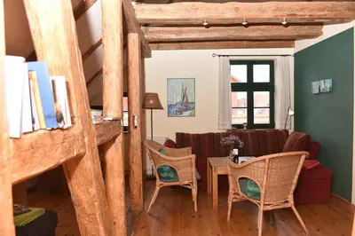 Ein Sitzbereich in der Unterkunft Haus Reuter 