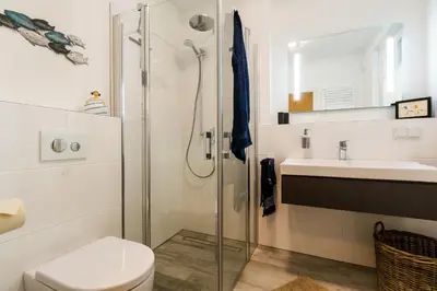 Ein Badezimmer in der Unterkunft Käptn Knaak