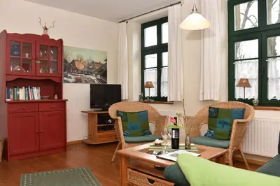 Ein Sitzbereich in der Unterkunft Haus Reuter 