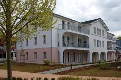 Das Gebäude in dem sich die Ferienwohnung befindet