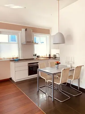 Küche/Küchenzeile in der Unterkunft Strandquartier 31 