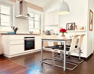 Küche/Küchenzeile in der Unterkunft Strandquartier 31 