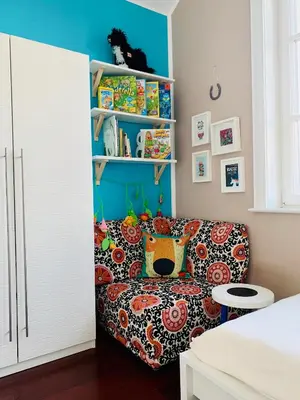 Ein Sitzbereich in der Unterkunft Strandquartier 31 