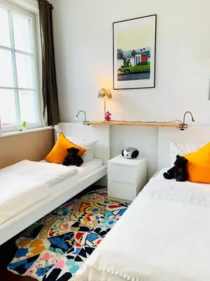 Ein Bett oder Betten in einem Zimmer der Unterkunft Strandquartier 31 