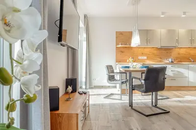 Küche/Küchenzeile in der Unterkunft Haus Seestern - Suite Seeluft