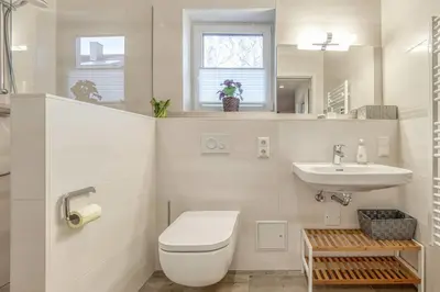 Ein Badezimmer in der Unterkunft Haus Seestern - Suite Seeluft