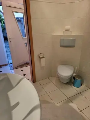 Ein Badezimmer in der Unterkunft Ferienhaus Kranichnest