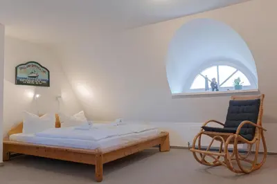Ein Bett oder Betten in einem Zimmer der Unterkunft Achtern Diek 8a - Wohnung 5