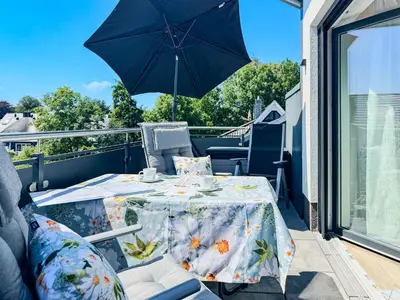 Ein Balkon oder eine Terrasse in der Unterkunft Möwennest Nr 5