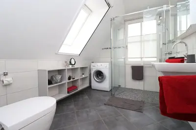 Ein Badezimmer in der Unterkunft Residenz am Hafen Neptunsuite
