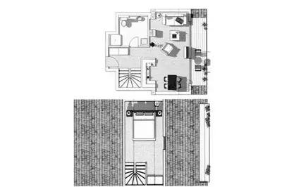 Grundriss der Unterkunft Residenz am Hafen Suite Boddenkieker