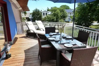 Ein Balkon oder eine Terrasse in der Unterkunft Strandsuite