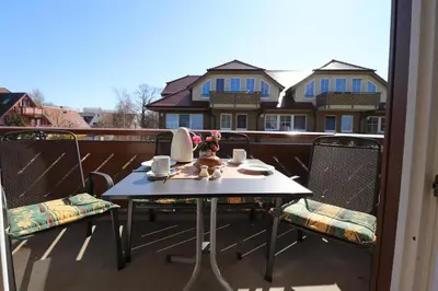 Ein Balkon oder eine Terrasse in der Unterkunft Birkenhof App 08