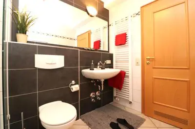 Ein Badezimmer in der Unterkunft Birkenhof App 12