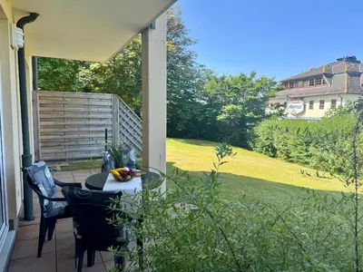 Ein Garten an der Unterkunft Birkenhof App 13