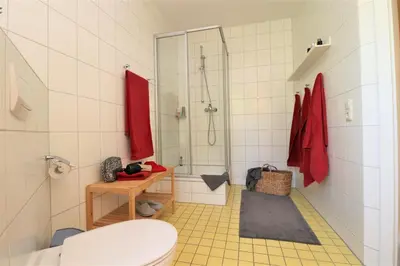 Ein Badezimmer in der Unterkunft Güner Winkel Grüner Winkel, App 01