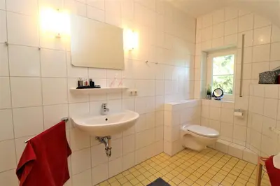 Ein Badezimmer in der Unterkunft Güner Winkel Grüner Winkel, App 02