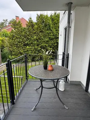Ein Balkon oder eine Terrasse in der Unterkunft Aquamarin Ostseetraumsuite 02
