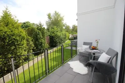 Ein Balkon oder eine Terrasse in der Unterkunft Aquamarin Ostseetraumsuite 02