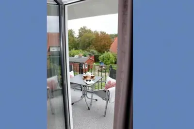 Ein Balkon oder eine Terrasse in der Unterkunft Aquamarin Ostseetraumsuite 08