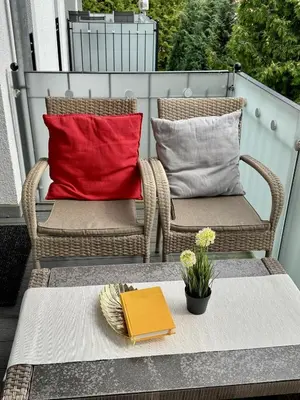 Ein Sitzbereich in der Unterkunft Aquamarin Ostseetraumsuite 09