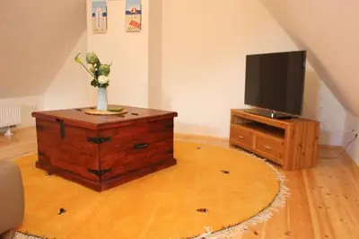 TV/Unterhaltungsangebot in der Unterkunft Strandhaus Strandhaus, App 01