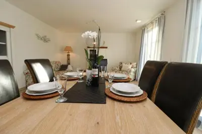 Ein Sitzbereich in der Unterkunft Bickbeeren Schweiz Penthouse Villa Amalia