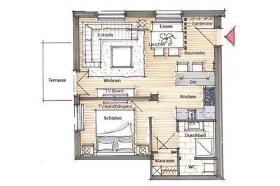 Grundriss der Unterkunft Residenz Kormoran Residenz Kormoran, App Seezeichen