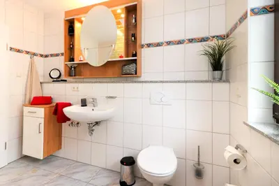 Ein Badezimmer in der Unterkunft Ferienwohnungen Stückweg App 01