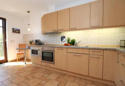 Küche/Küchenzeile in der Unterkunft Ferienwohnungen Stückweg Schlehenhaus, App 01