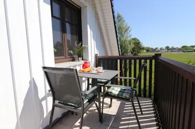 Ein Balkon oder eine Terrasse in der Unterkunft Ferienwohnungen Stückweg Schlehenhaus, App 02