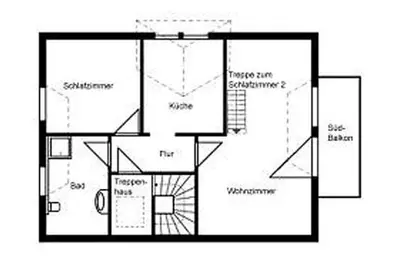 Grundriss der Unterkunft Ferienwohnungen Stückweg Schlehenhaus, App 02
