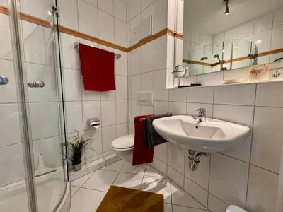 Ein Badezimmer in der Unterkunft Alter Krug App 03, 