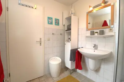 Ein Badezimmer in der Unterkunft Ferienhäuser Alte Feuerwehr, 