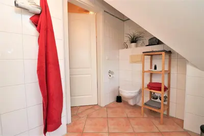 Ein Badezimmer in der Unterkunft Achtern Hafen App 04