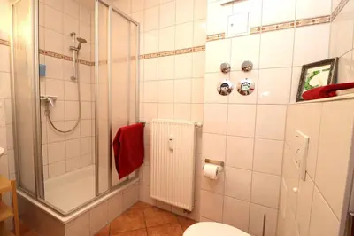Ein Badezimmer in der Unterkunft Altes Wasserwerk App 01
