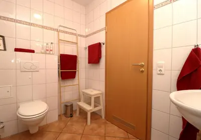 Ein Badezimmer in der Unterkunft Altes Wasserwerk App 01