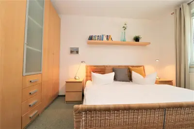Ein Bett oder Betten in einem Zimmer der Unterkunft Altes Wasserwerk App 10