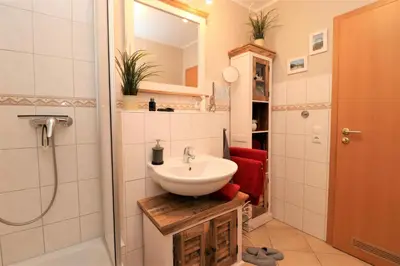 Ein Badezimmer in der Unterkunft Altes Wasserwerk App 14