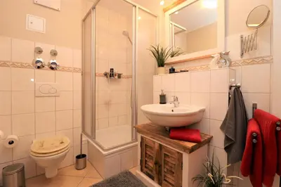 Ein Badezimmer in der Unterkunft Altes Wasserwerk App 14