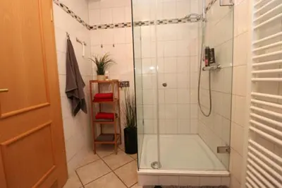 Ein Badezimmer in der Unterkunft Birkenhof App 14