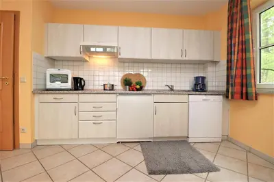 Küche/Küchenzeile in der Unterkunft Birkenhof App 14