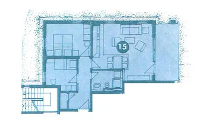 Grundriss der Unterkunft Birkenhof App 15