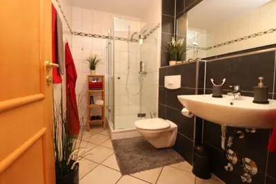 Ein Badezimmer in der Unterkunft Birkenhof App 15